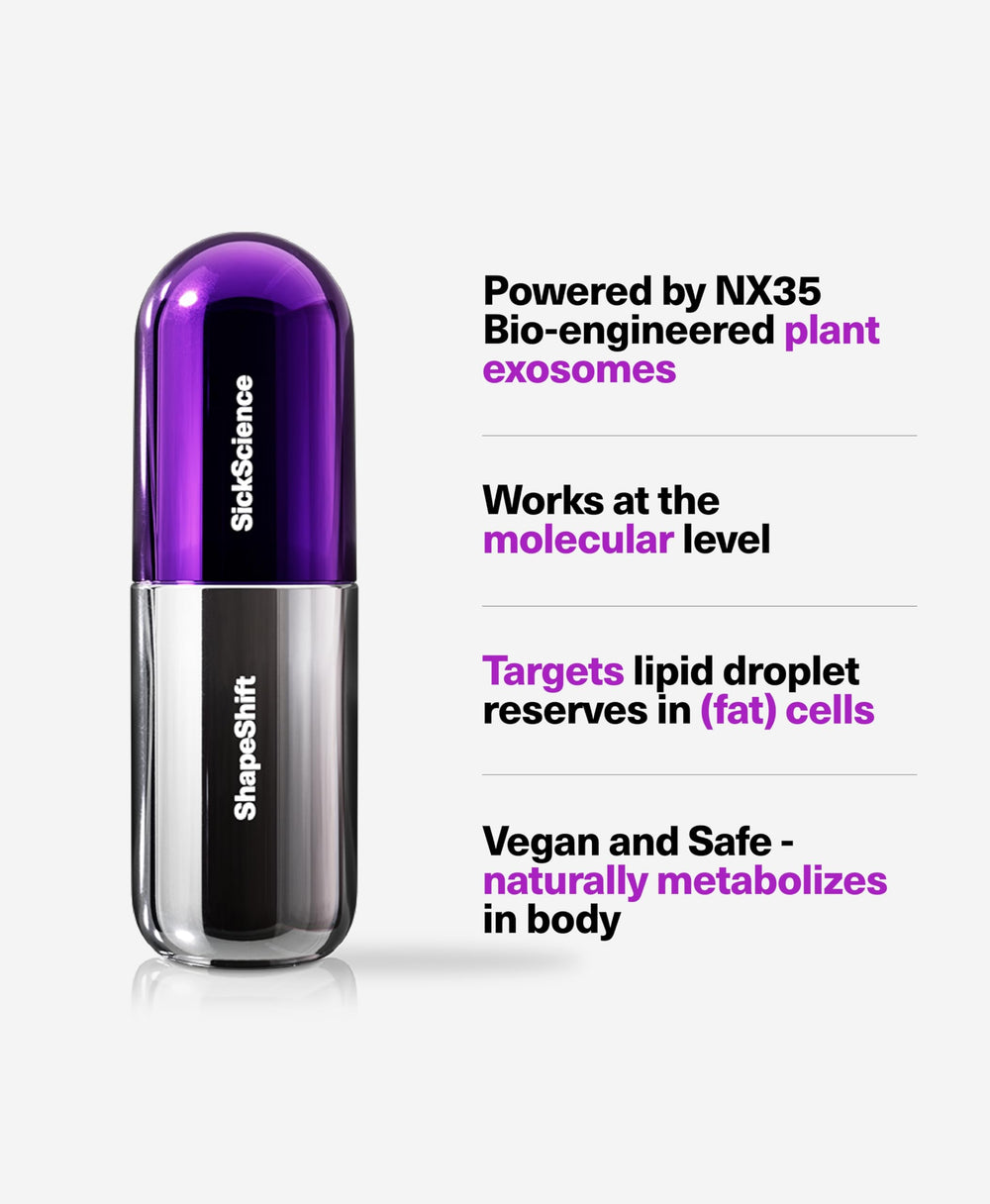 SickScience ShapeShift USA made label underscoring clean vegan formula