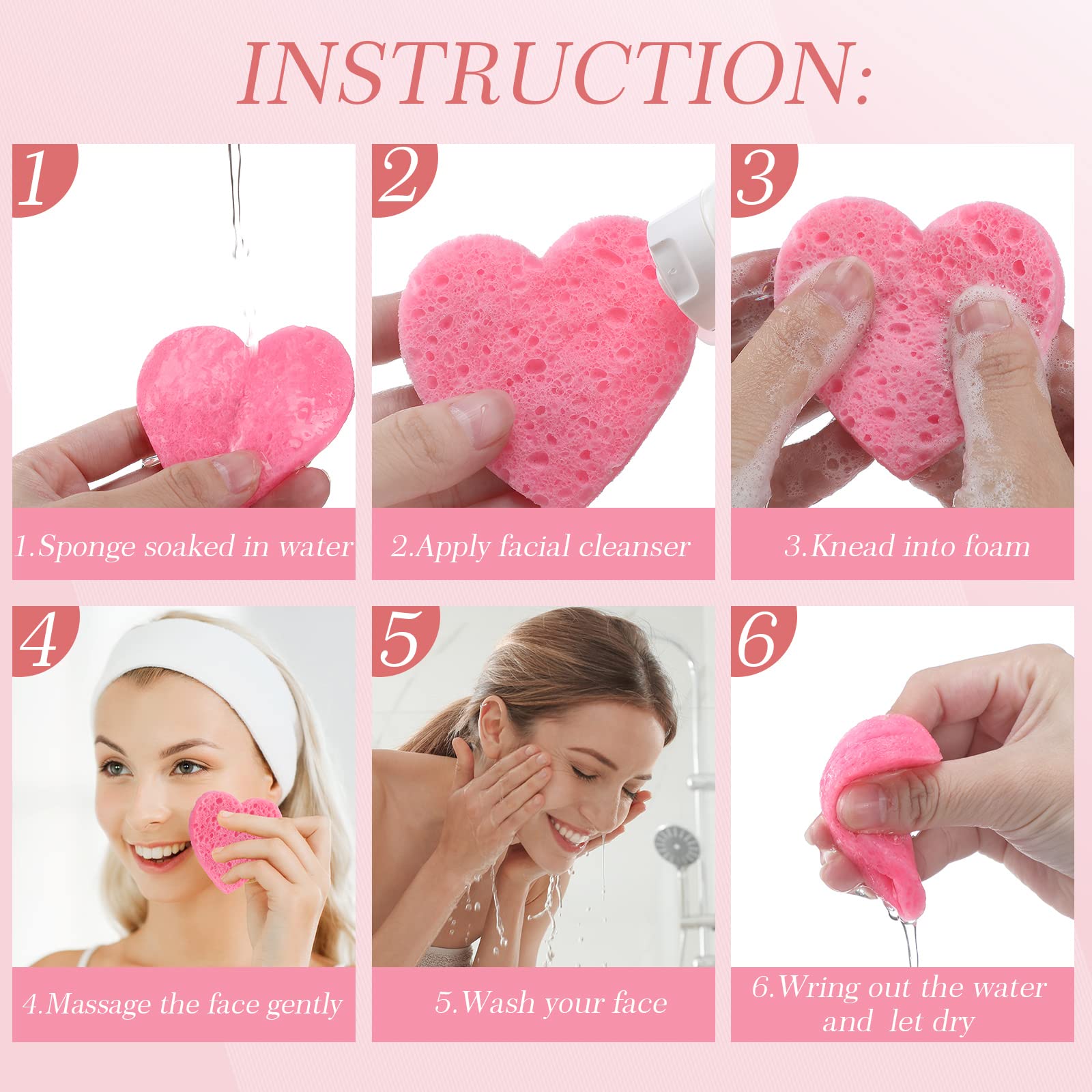 Sieral absorbent sponges swell with water for easy lather.