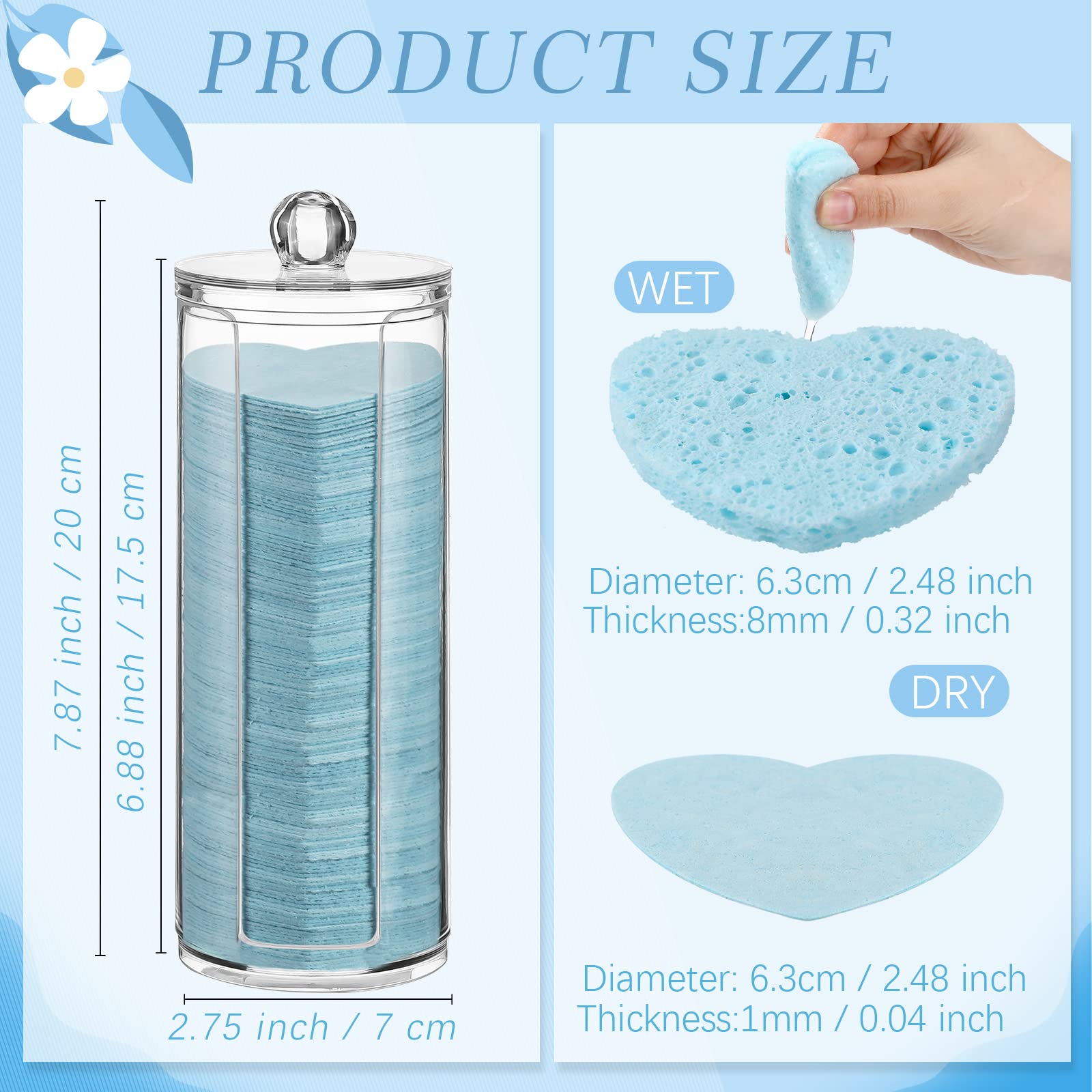 Sieral acrylic storage container keeps sponges clean and dry.