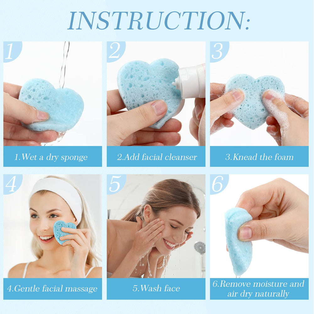 Sieral sponge expands with water for gentle cleansing and exfoliation.