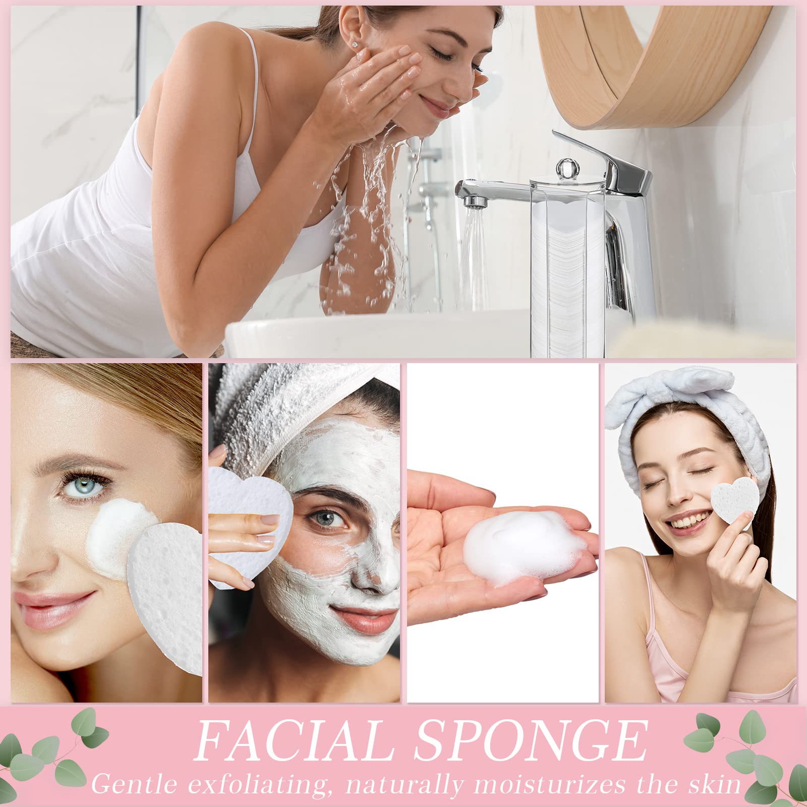 Sieral sponge expands when wet to hold more cleansing foam