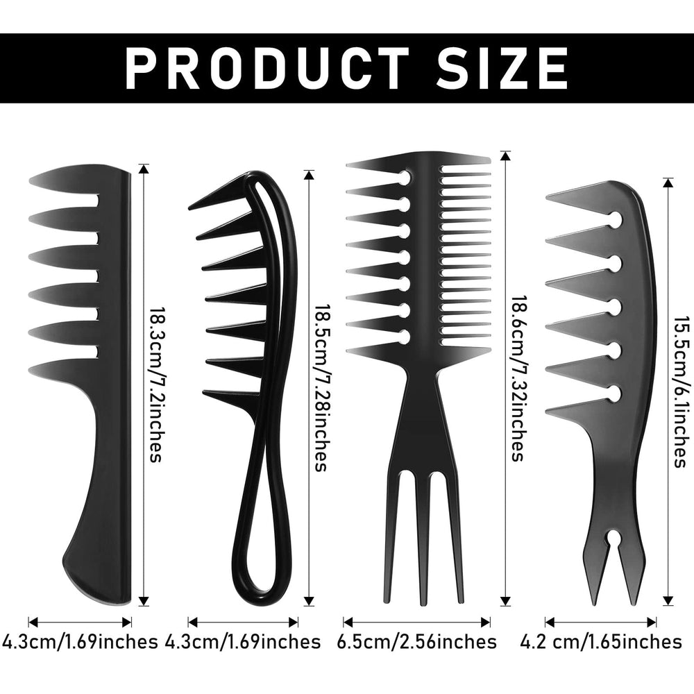 Sieral wide-tooth comb for curly hair enables gentle styling
