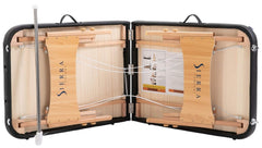 Sierra Comfort Basic table folds for easy transport and storage.