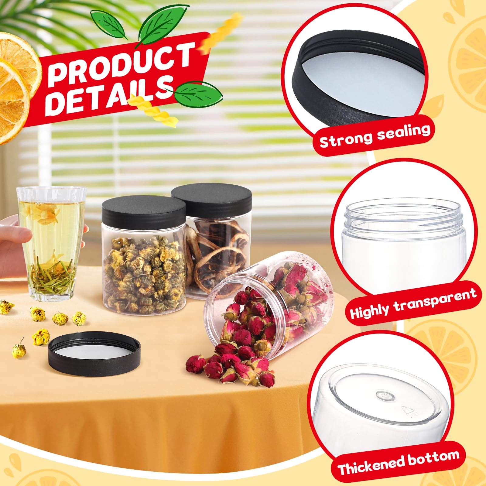 Sietpoek slime and beads storage jar for crafts.