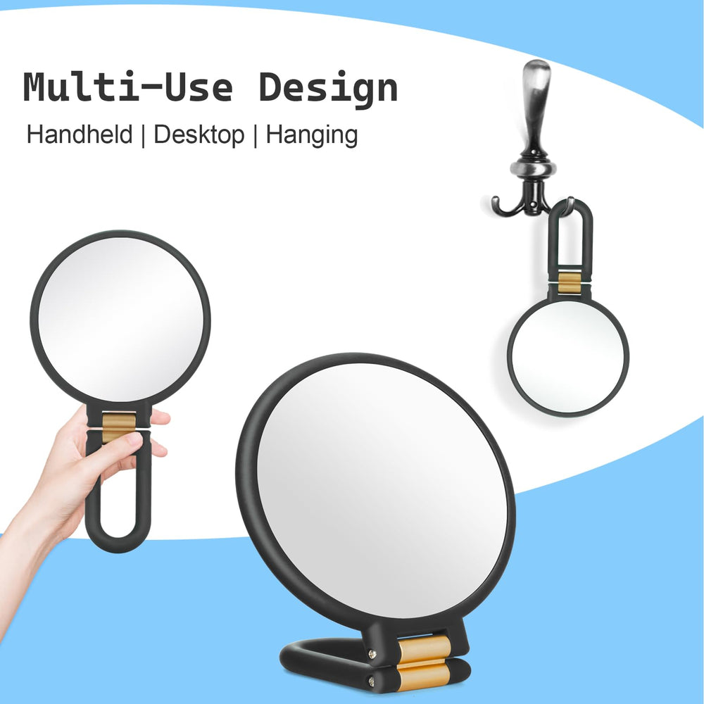 Sifolo foldable stand hand mirror, adjustable angle for versatile use.