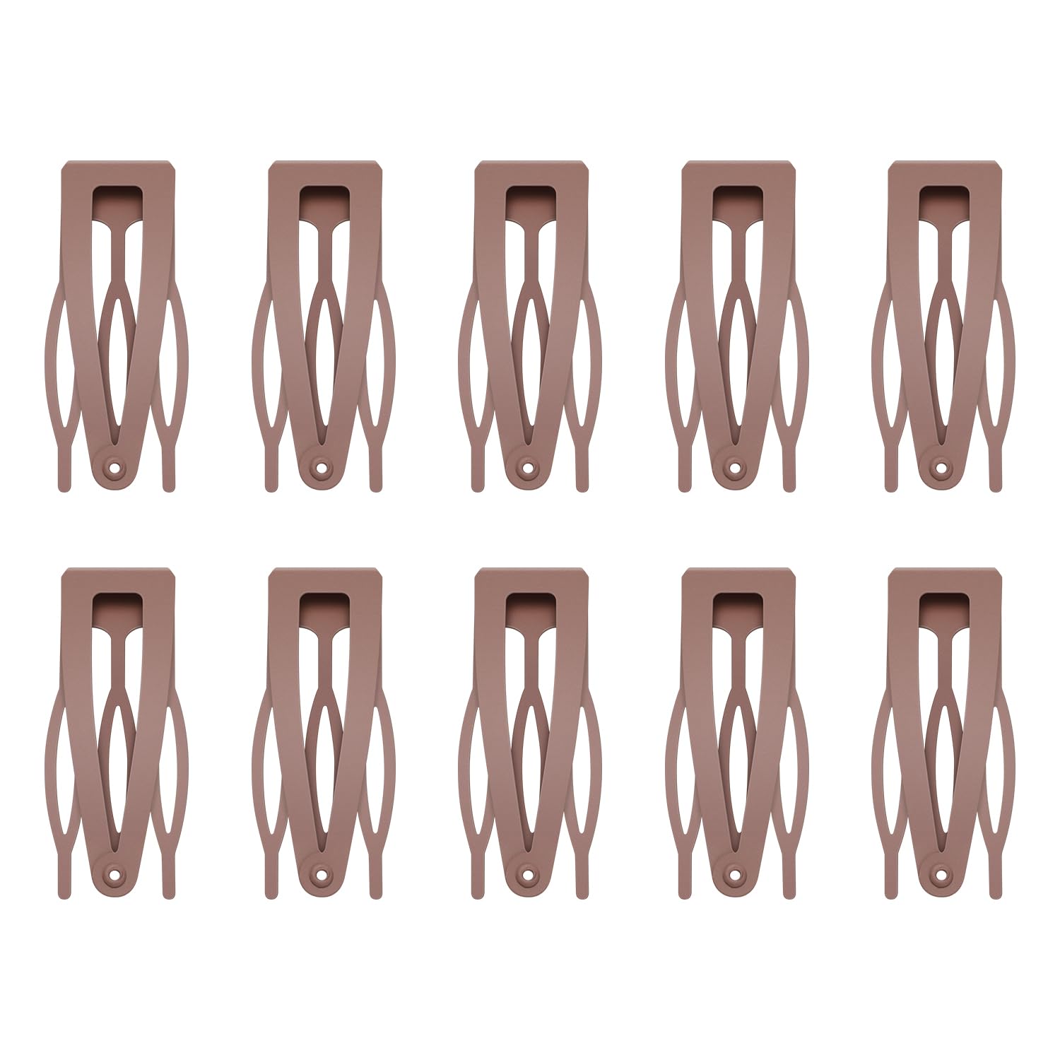 Sightor double grip hair clip close-up with durable brown metal