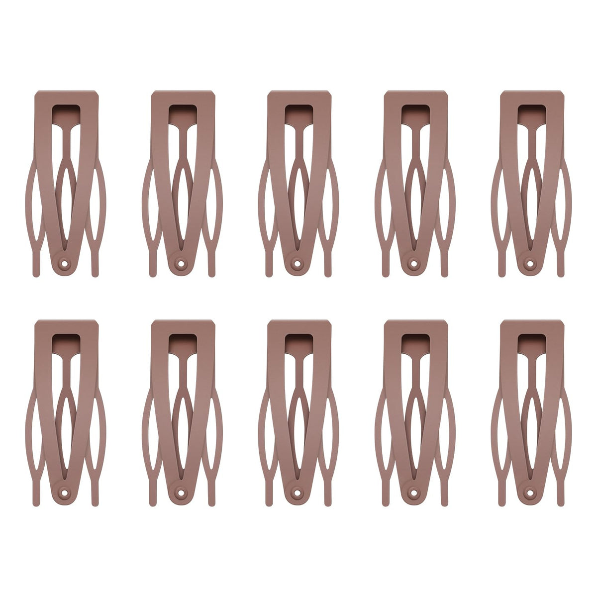 Sightor double grip hair clip close-up with durable brown metal