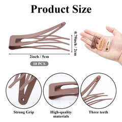 Sightor clip with three teeth design secures hair without slipping