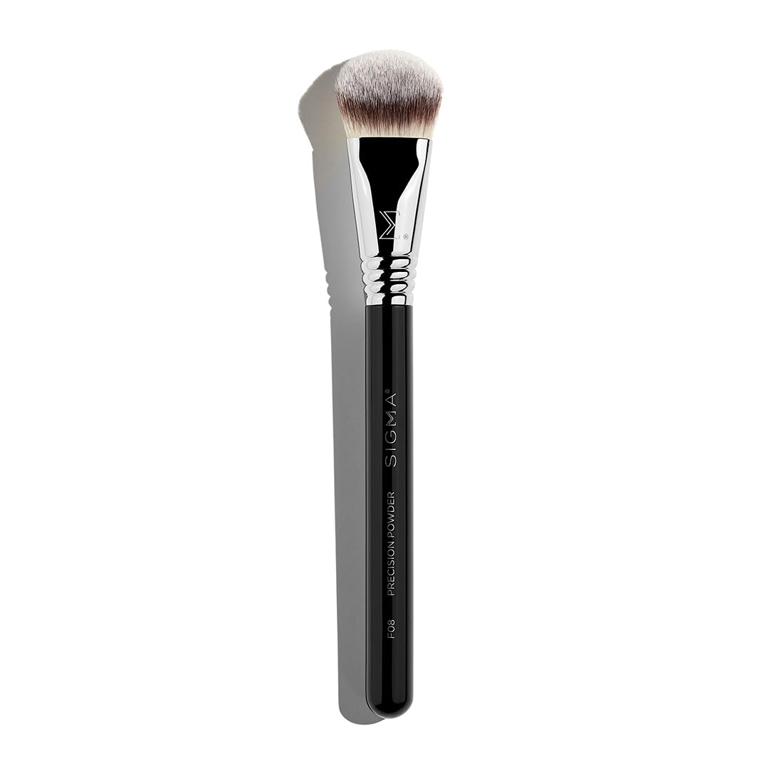 Sigma Beauty F08 narrow angled head for precise powder placement in the t-zone.