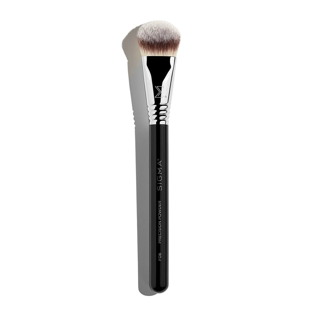 Sigma Beauty F08 narrow angled head for precise powder placement in the t-zone.