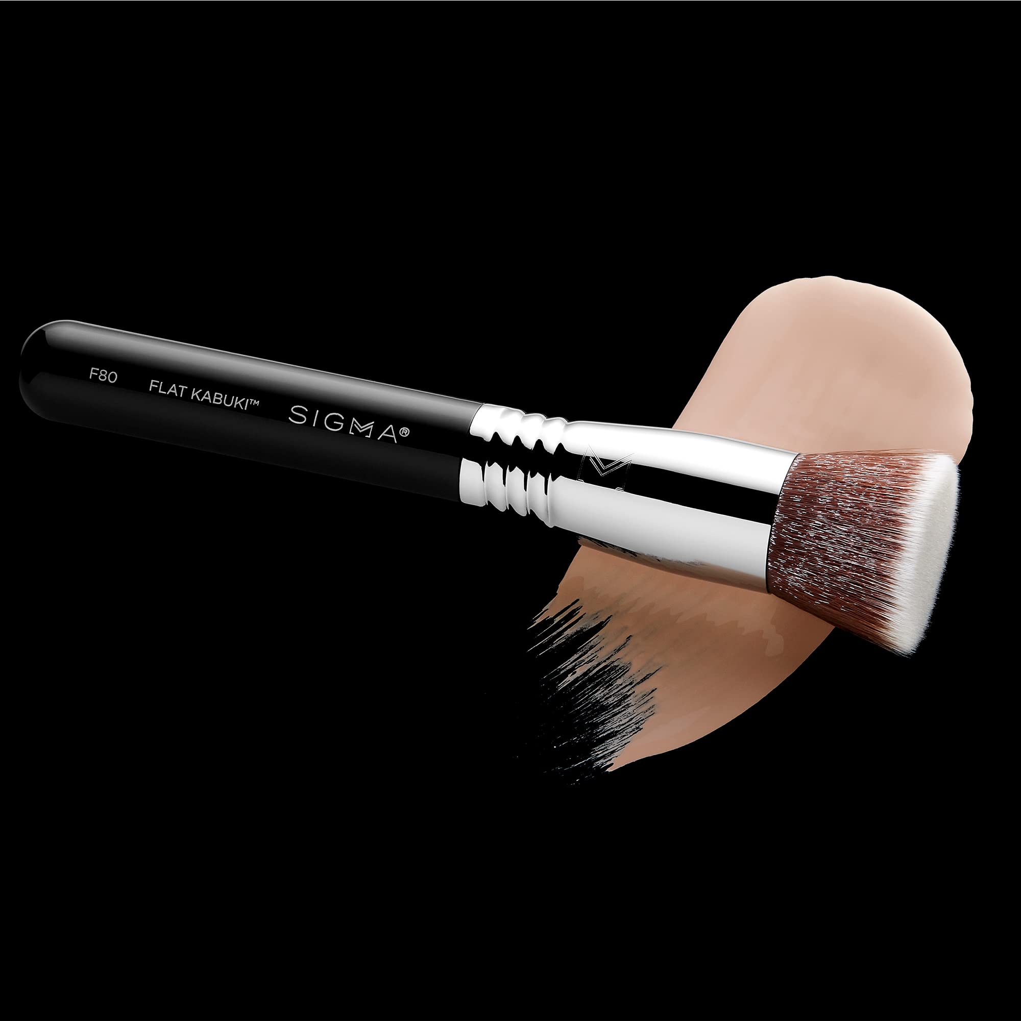 Sigma Beauty F85 Airbrush Kabuki Brush dense bristles closeup for smooth foundation