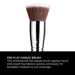 Sigma Beauty F85 Airbrush Kabuki Brush metal plated handle closeup