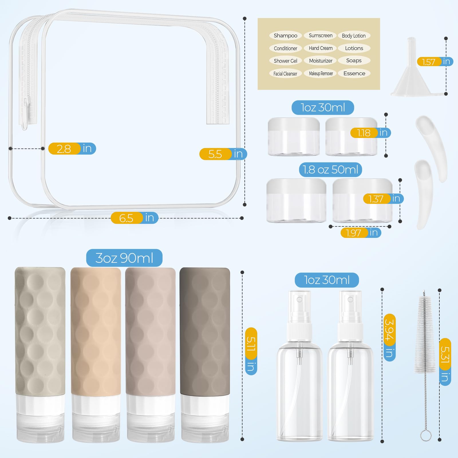 Silevoler cream toiletry bag for compact airport storage