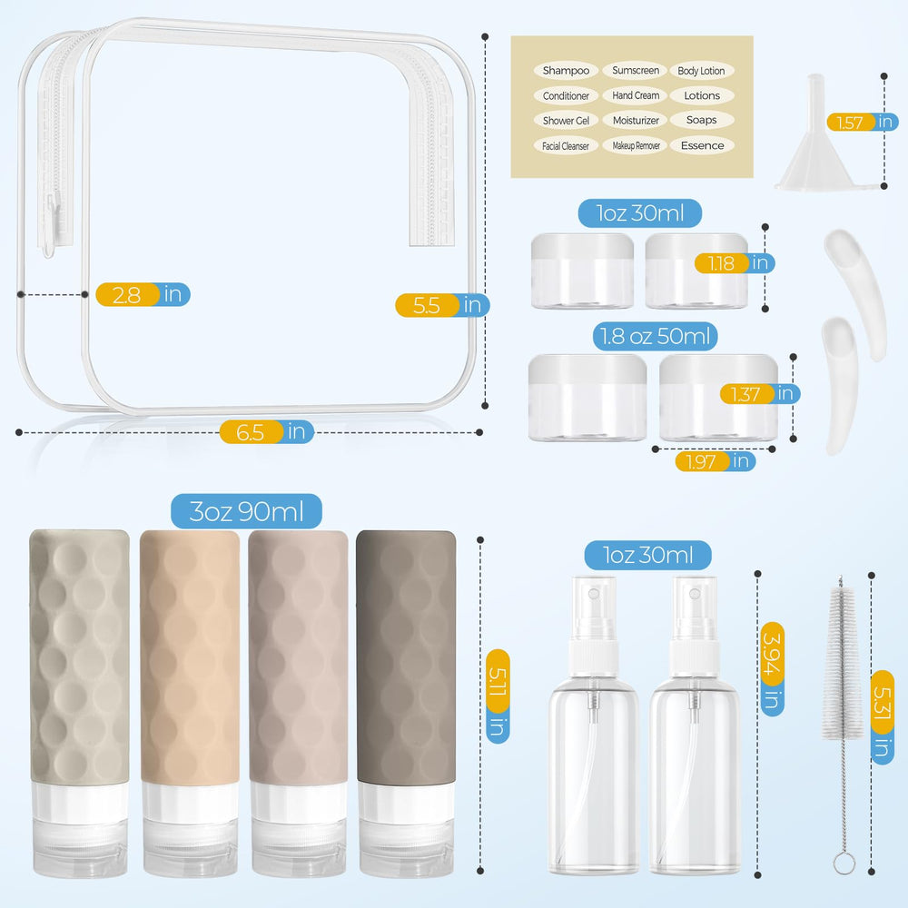 Silevoler cream toiletry bag for compact airport storage