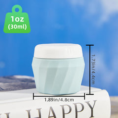 Silevoler premium silicone cream jar in gray with easy-close lid