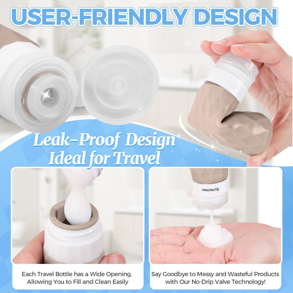 Silevoler bottle covers protect liquids during transit and prevent leaks.