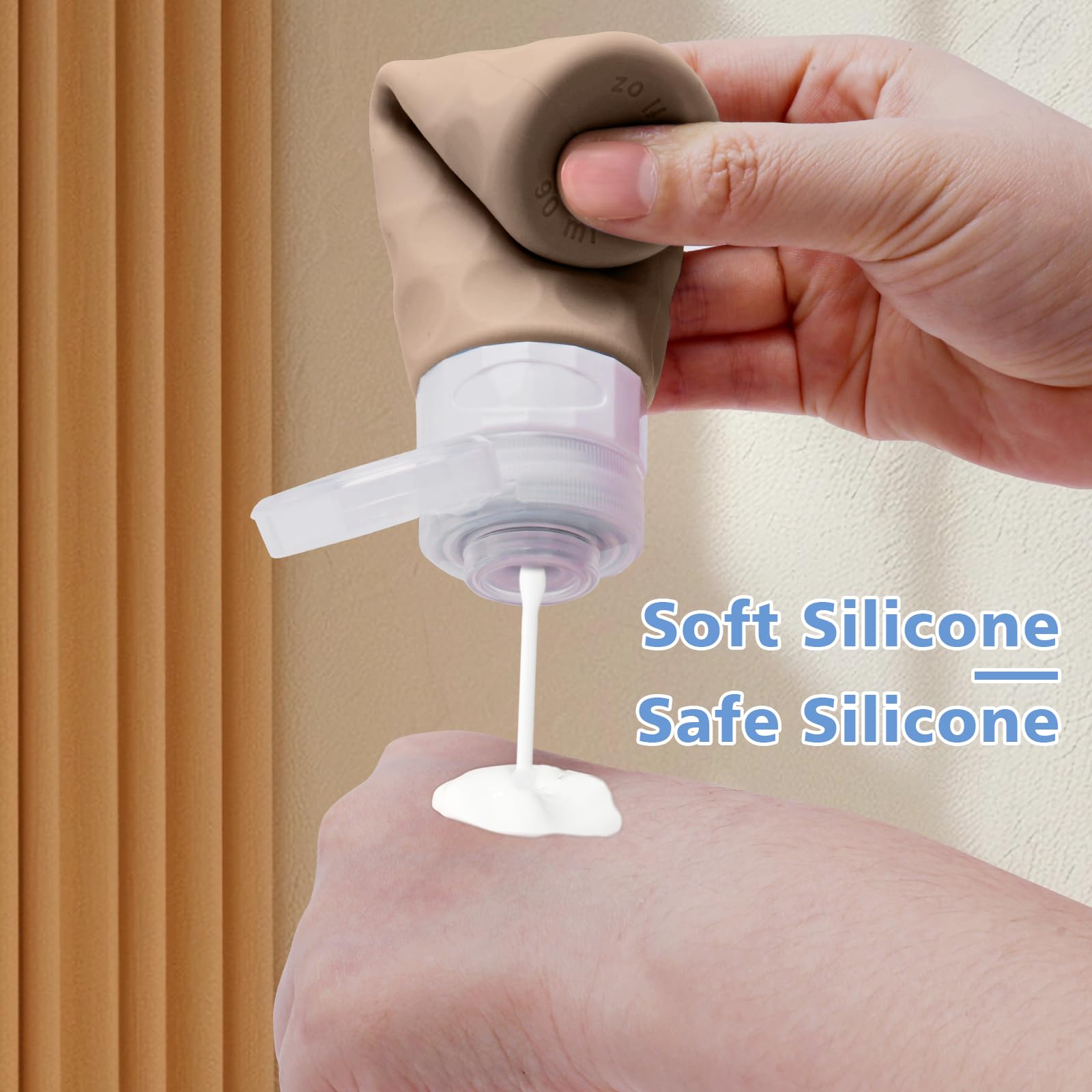 Silevoler textured grip design helps you hold bottles in the shower or bag