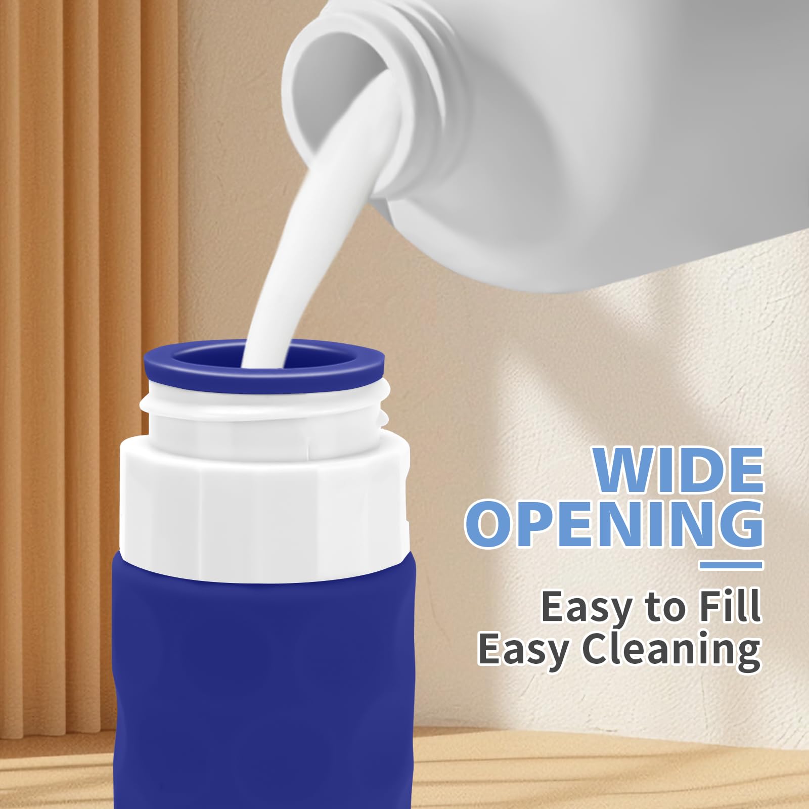Silevoler textured grip keeps bottles secure when wet.