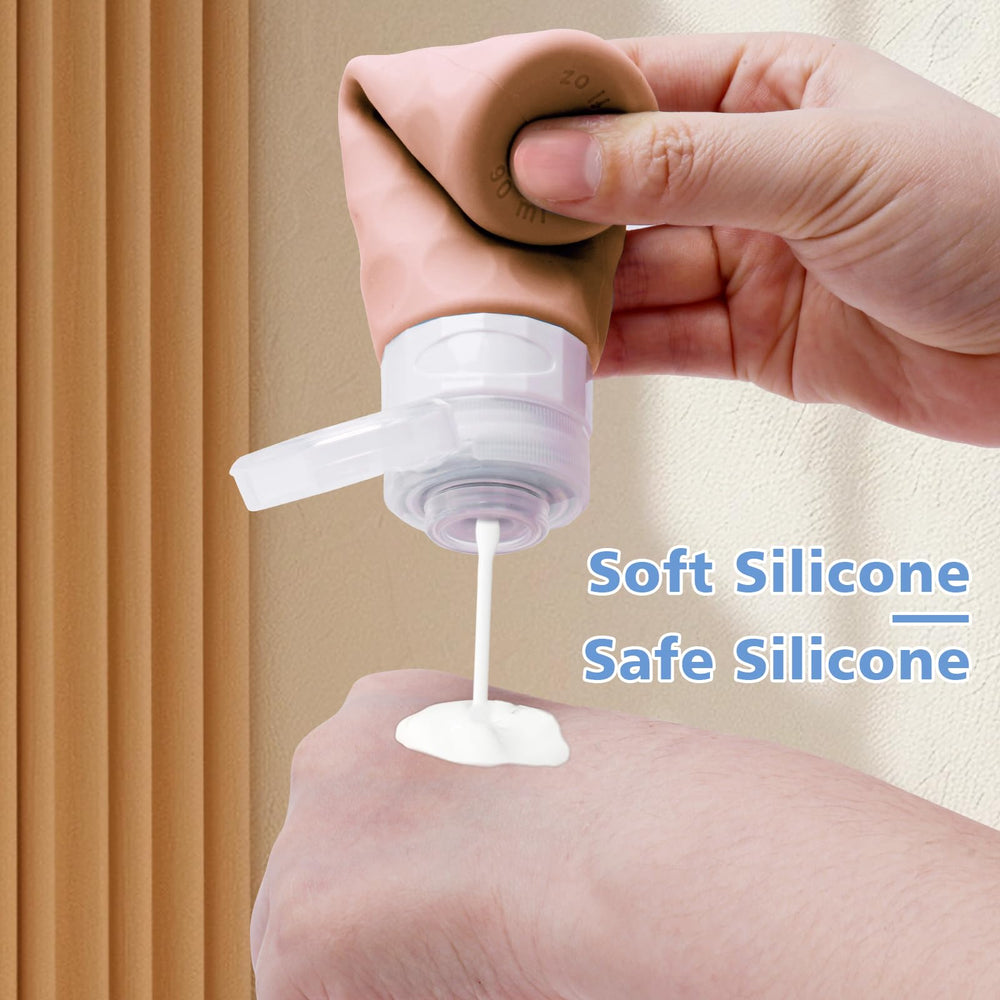 TSA-approved travel bottles ready for carry-on airport security.