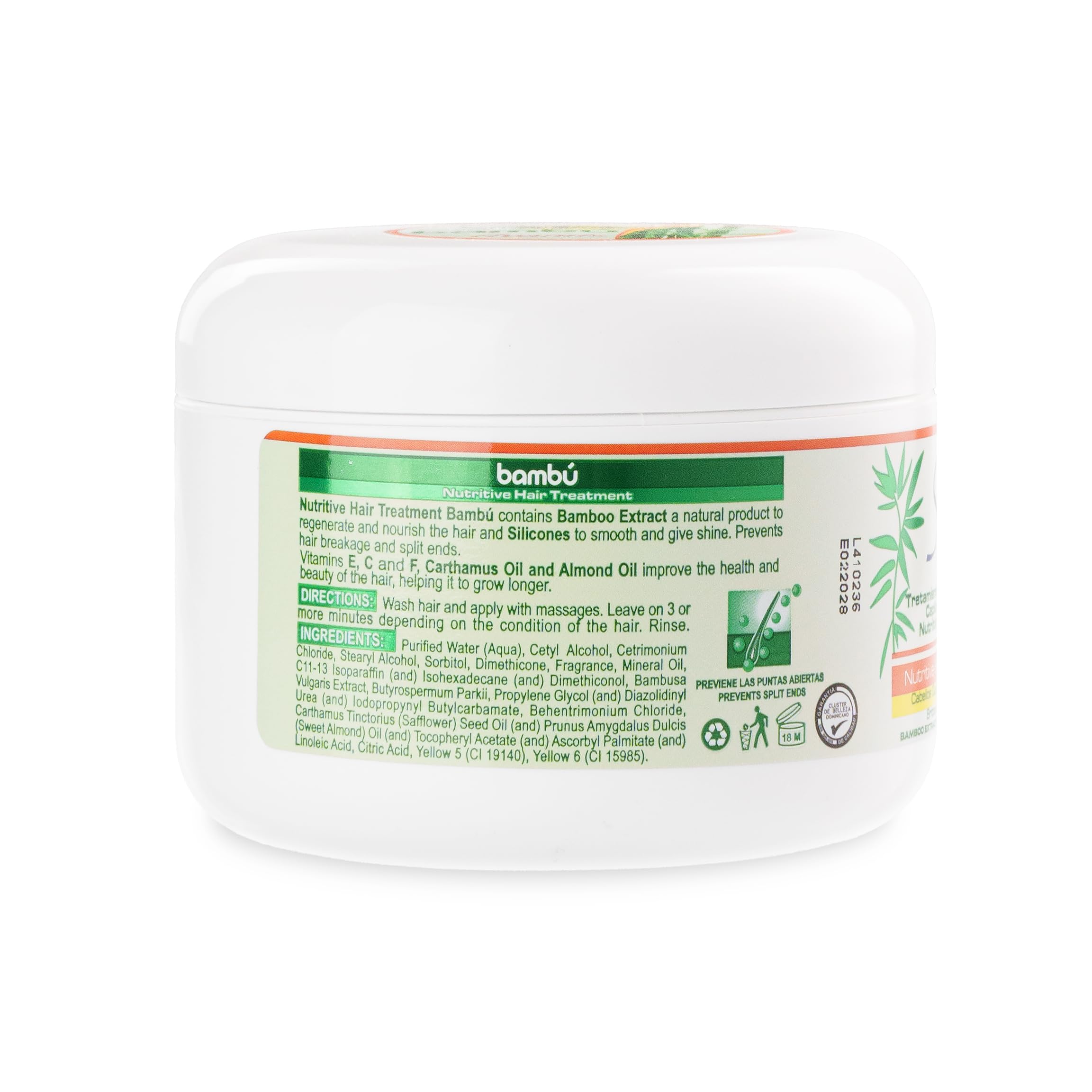 Silicon Mix Bambú, textura cremosa del tratamiento, facilita desenredar y revitalizar el cabello.