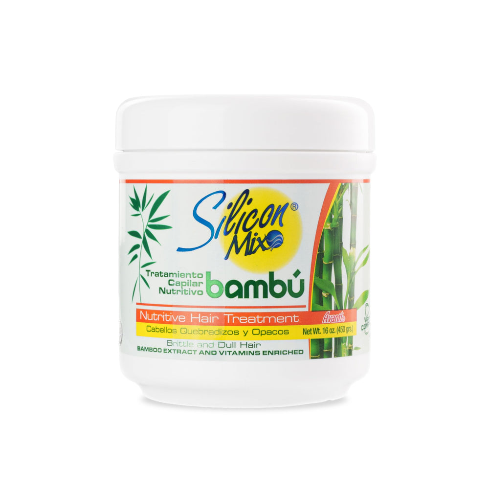 Silicon Mix Bamboo, envase de 16 onzas, tratamiento nutritivo para cabello fuerte y suave