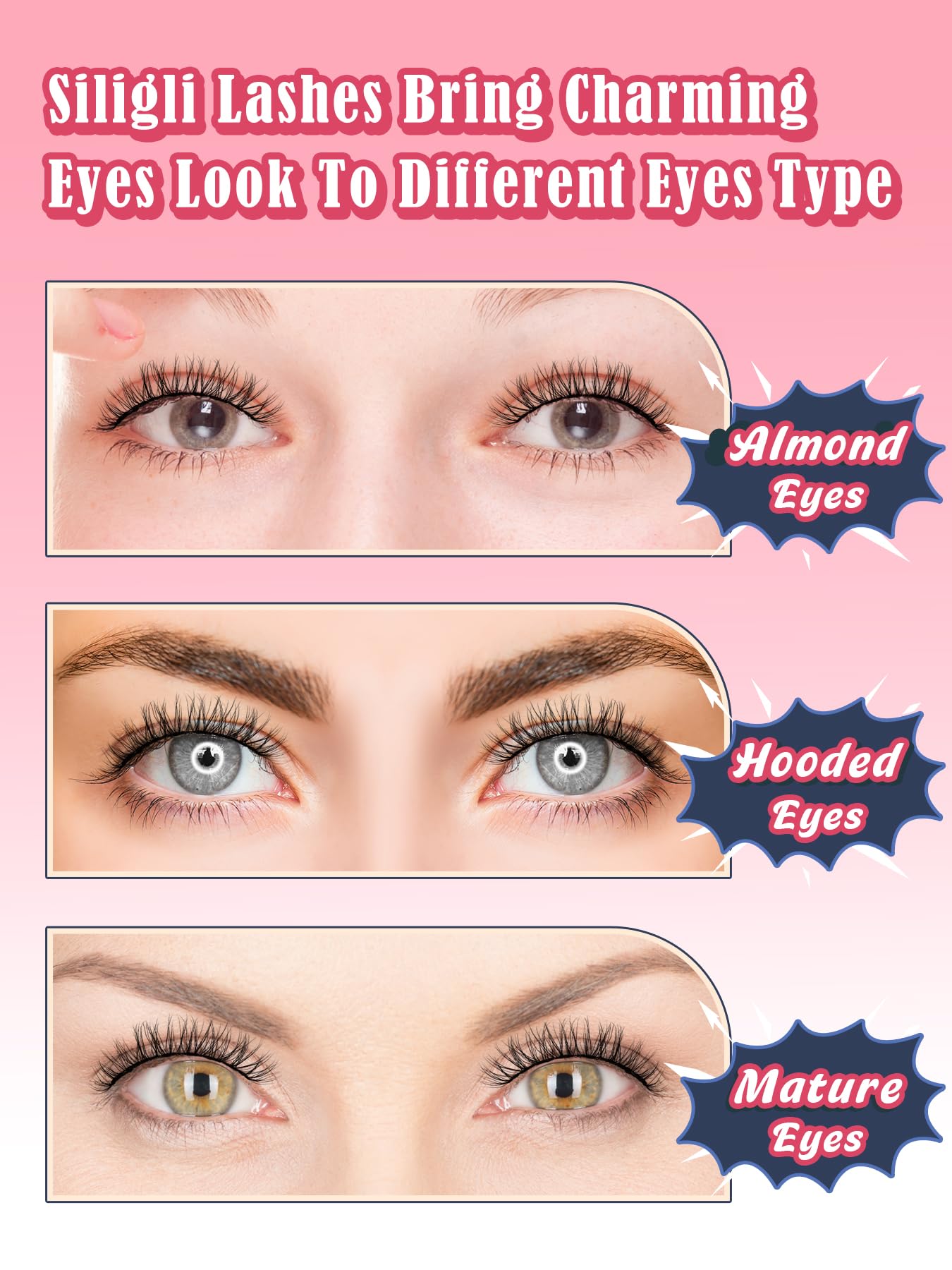 Siligli Lashes no glue included but compatible with most adhesives.