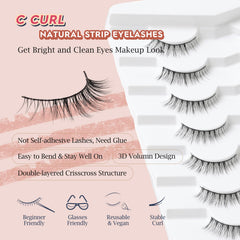 Siligli soft strip lashes mimic real lashes with feather-light comfort