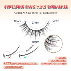 Siligli thin band false eyelashes blend with lash line for beginners