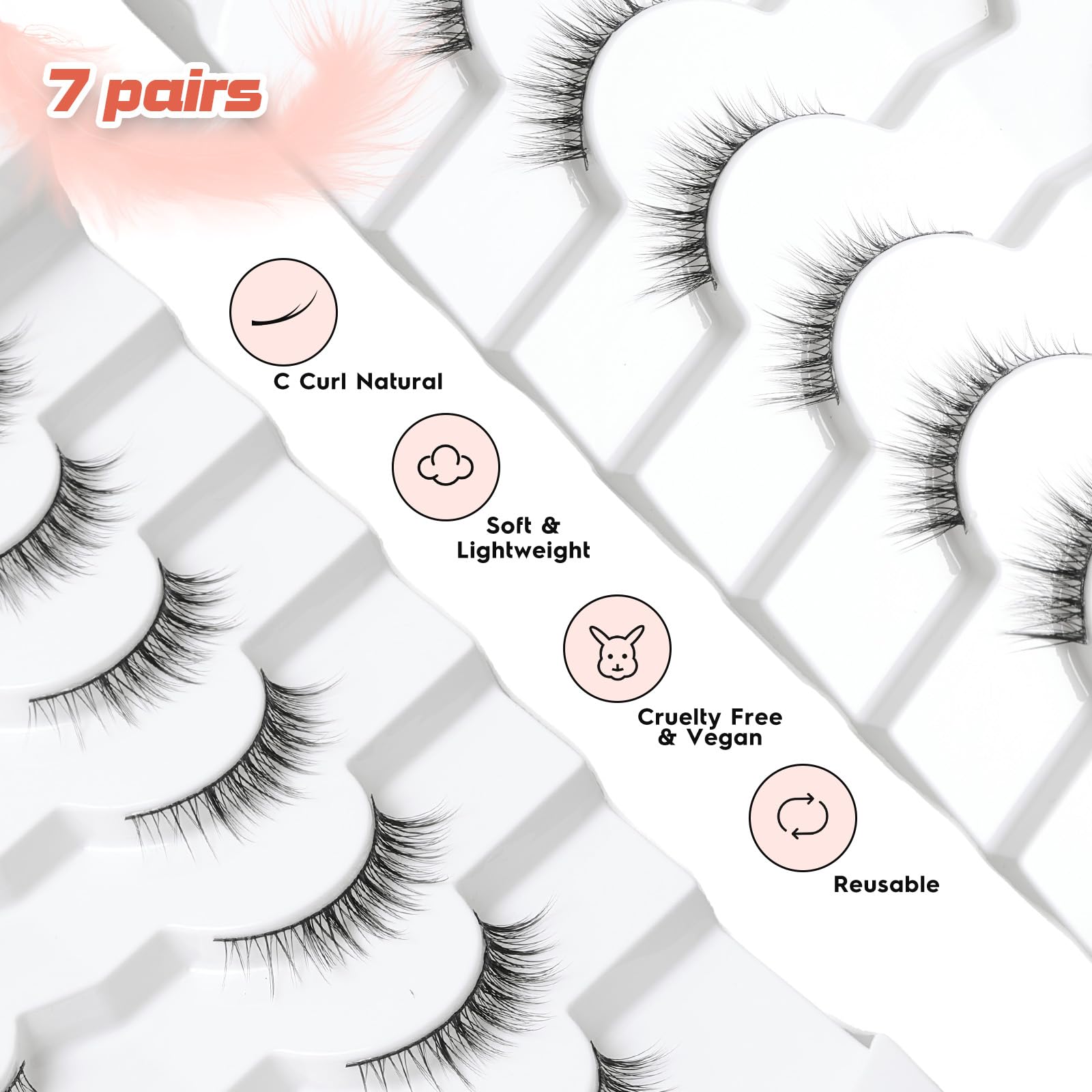 Siligli vegan reusable 7-pair pack offers cruelty-free, skin-friendly lashes