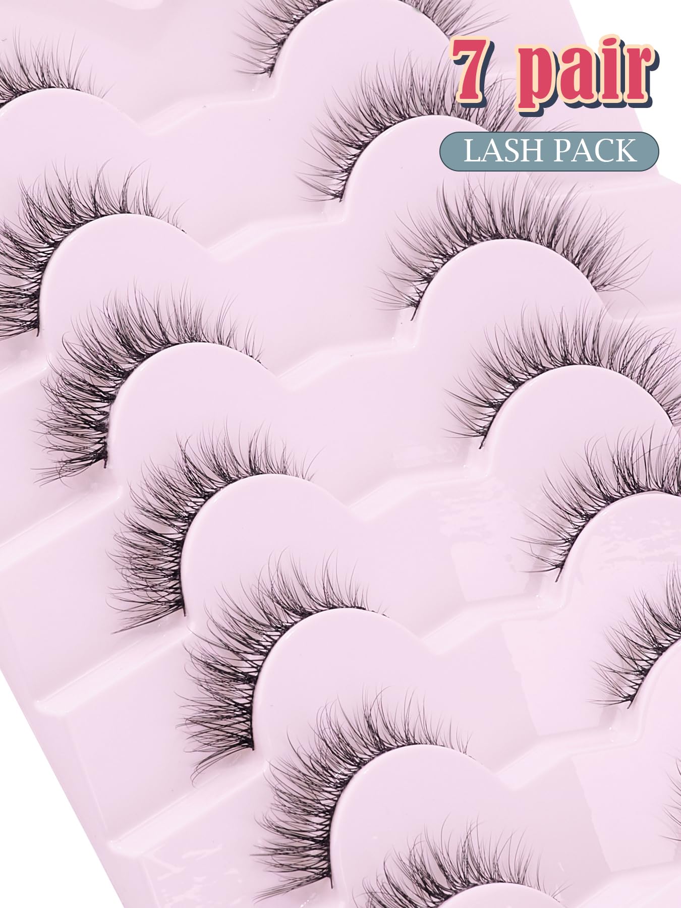 Siligli wispy cat eye lashes 12mm, inner view, crisscross root structure.