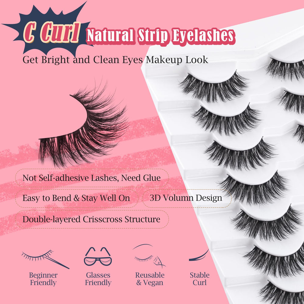 Siligli Wispy Lashes ultra-thin 0.1mm cotton band for light wear