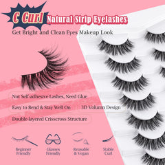 Siligli Wispy Lashes ultra-thin 0.1mm cotton band for light wear