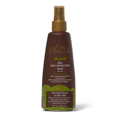 Silk Elements Megasilk Olive en botella, protección contra calor y suavidad al cabello.