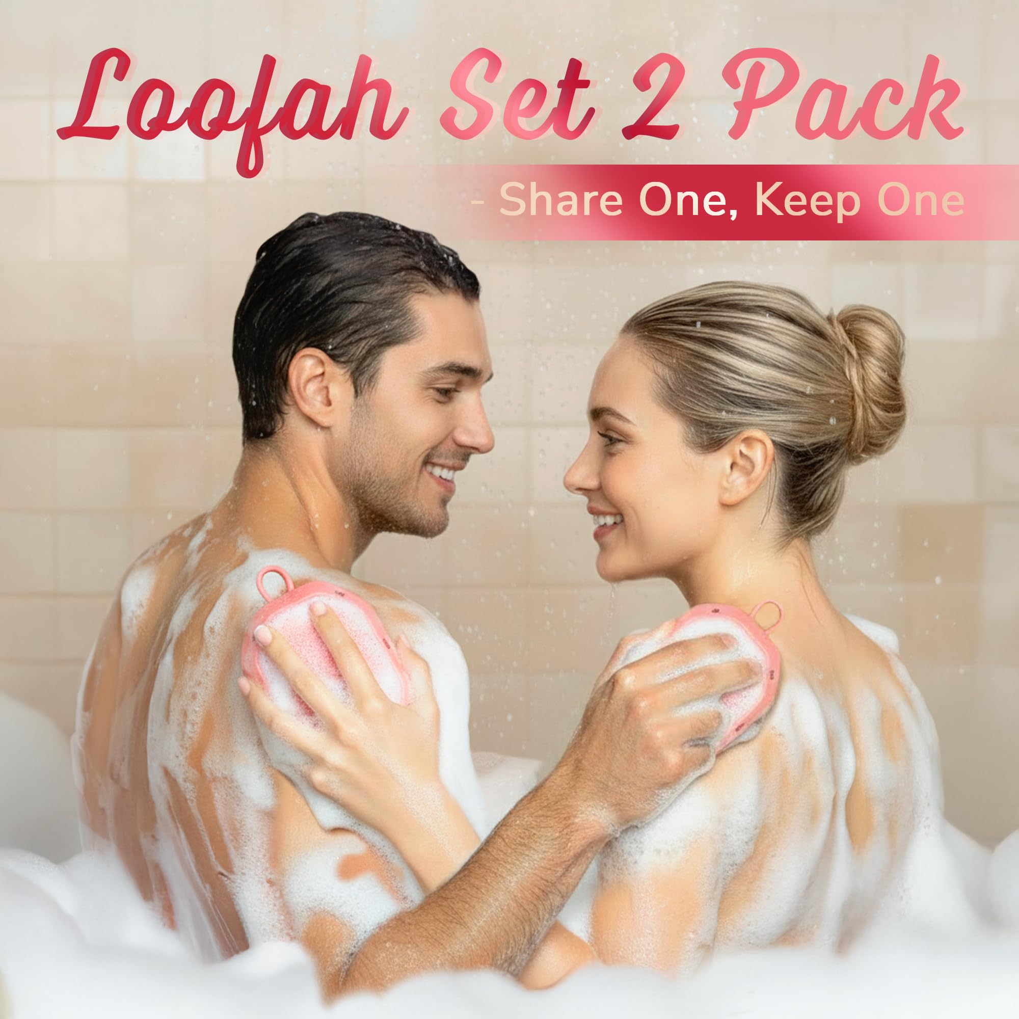 SILKLE two-pack travel-friendly loofahs for home, gym, and on the go.