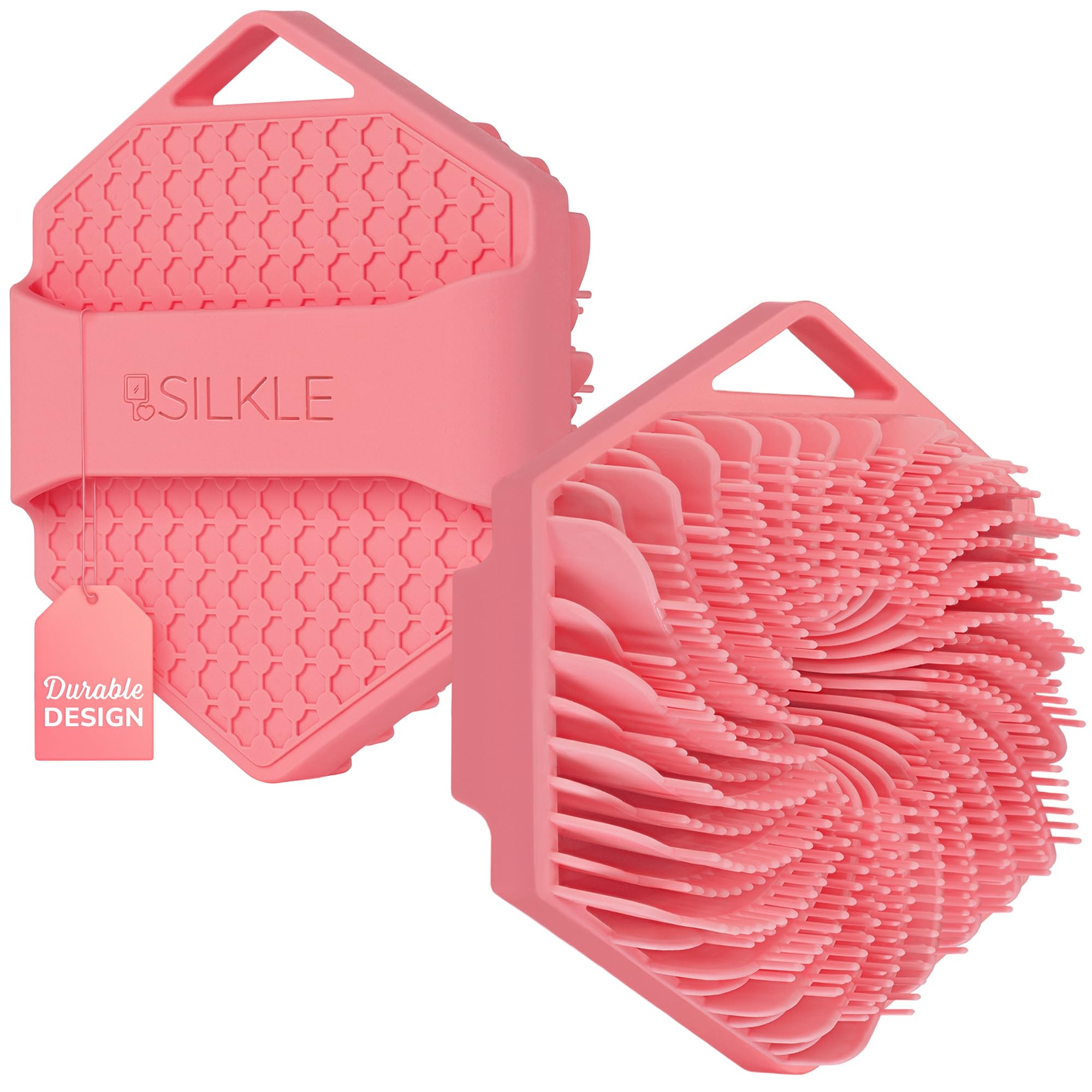 SILKLE Cepillo corporal de silicona para ducha con exfoliación suave y secado rápido.