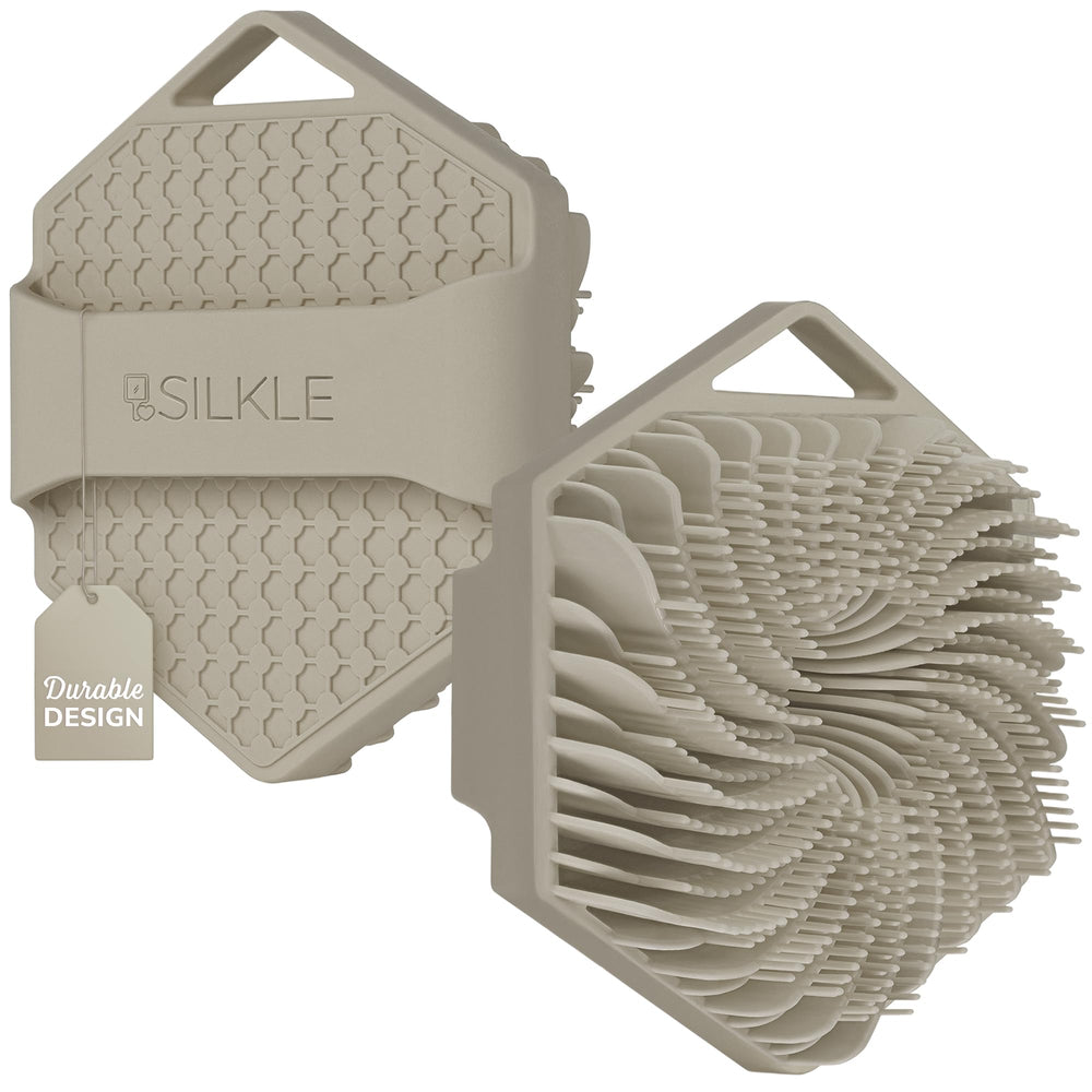 SILKLE silicone body scrubber closeup bristles deliver gentle, effective exfoliation