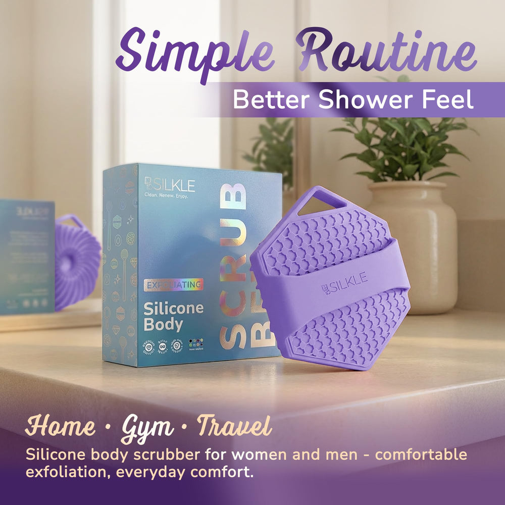 SILKLE versión morada, ideal para duchas rápidas y rutinas diarias.