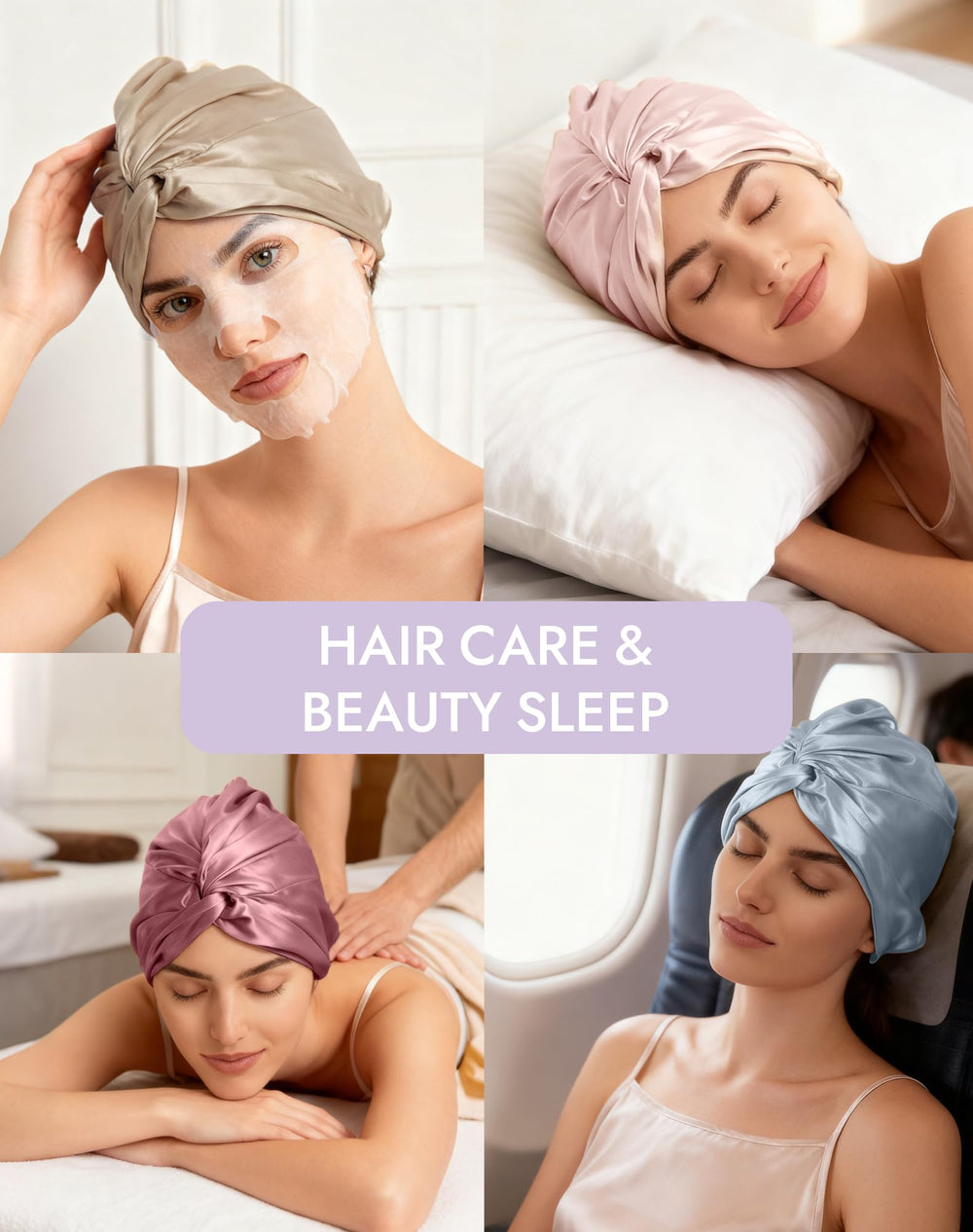 OEKO-TEX certified hypoallergenic SilkSilky bonnet for sensitive scalps