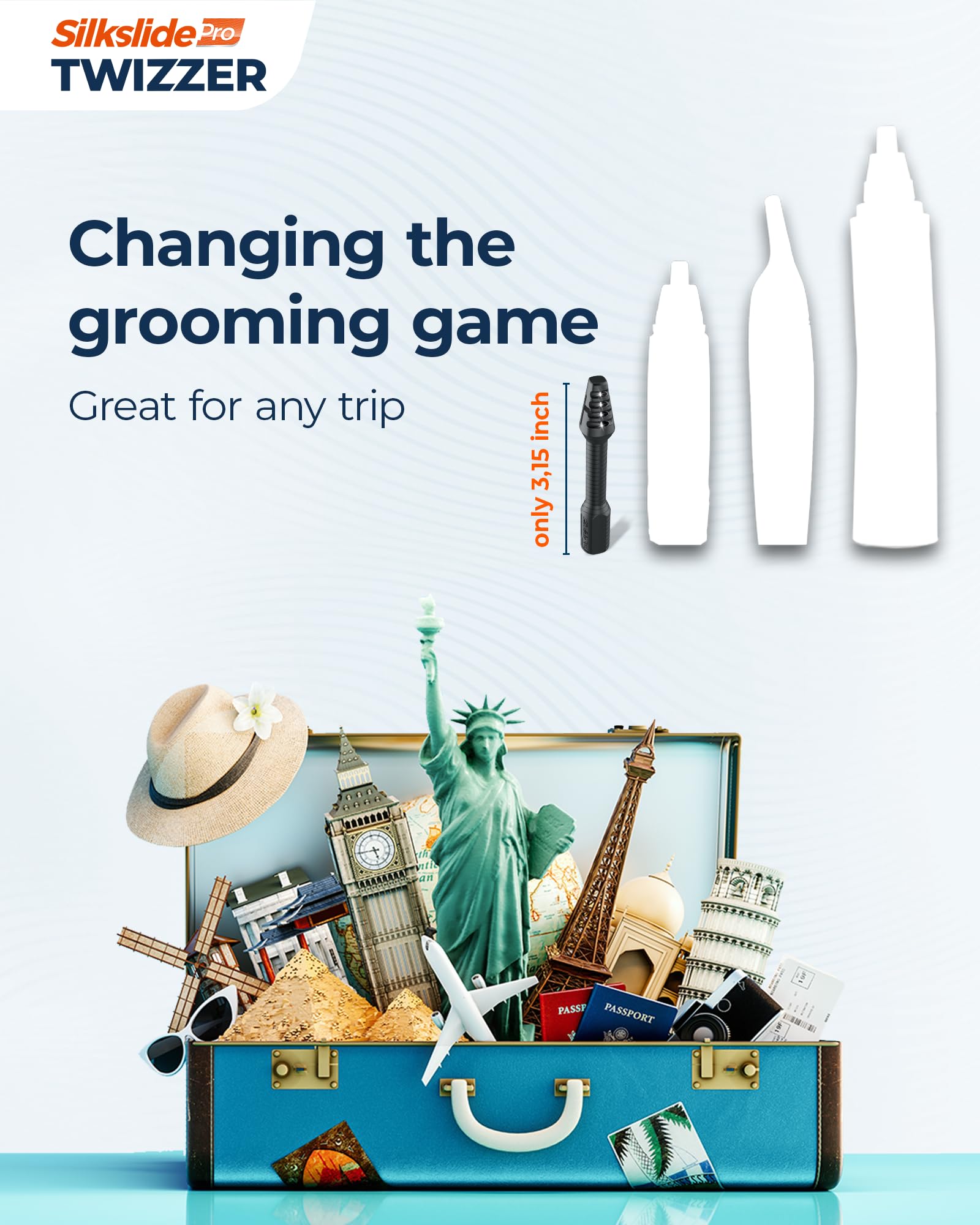 Silkslide TWIZZER German-made blades ensure long-lasting precision.
