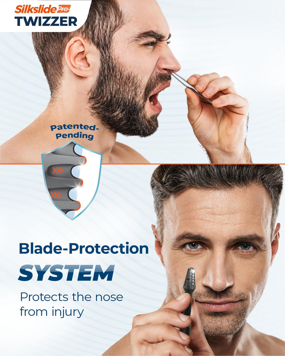 Silkslide TWIZZER ergonomic hand-held design for easy twist-and-trim use.