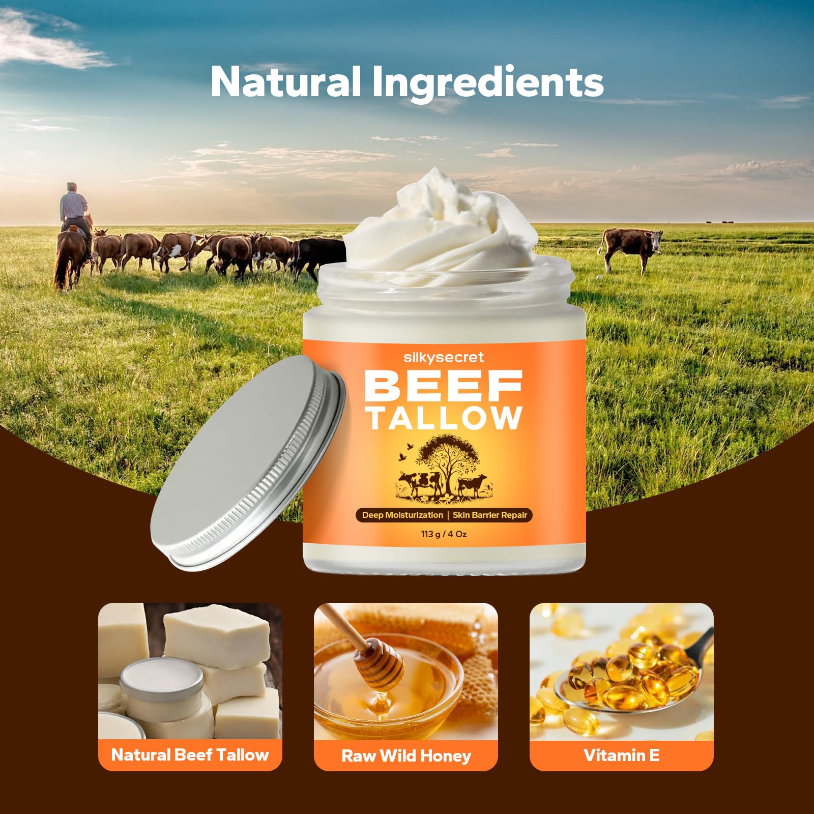 SilkySecret Manteca de Res ingredientes naturales para piel delicada