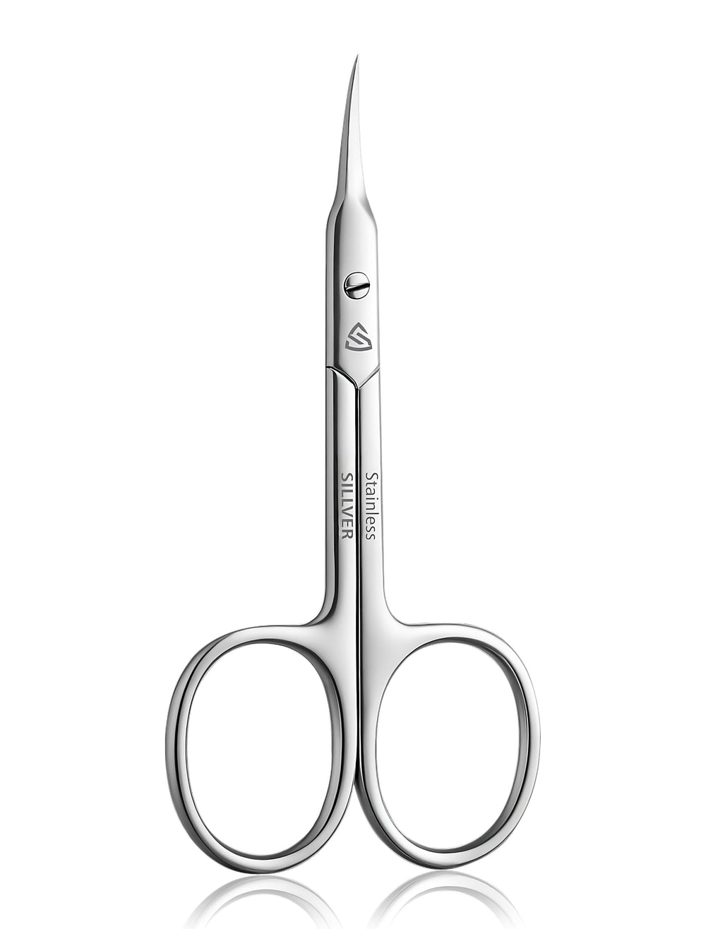 SILLVER cuticle scissors with curved blade for precise cuticle trimming
