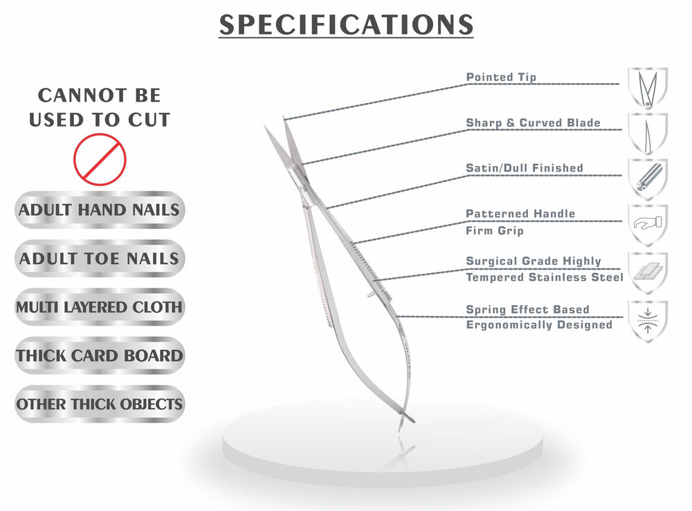 Compact SILLVER cuticle scissors ideal for home use or travel.
