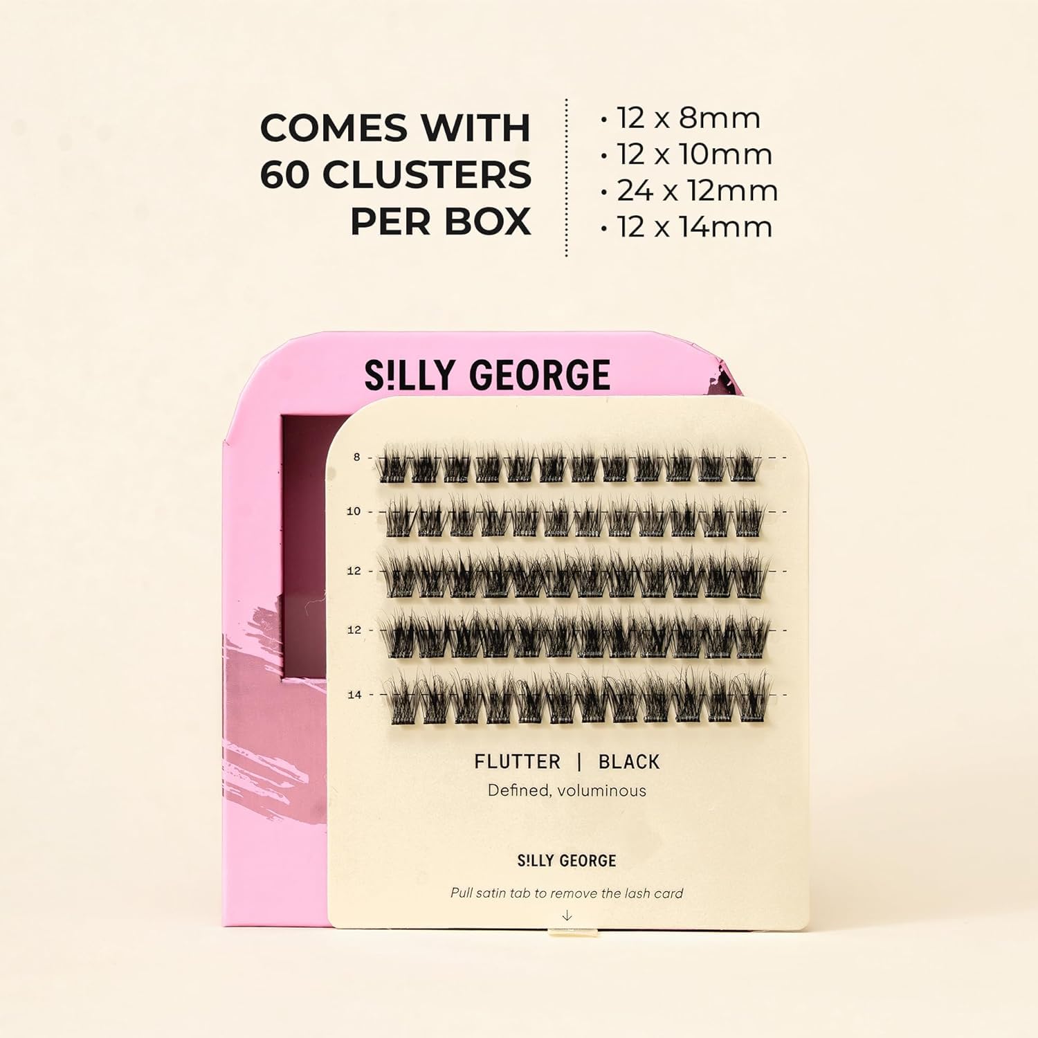 No mess adhesive with Silly George Pop-On Lashes for clean wear.