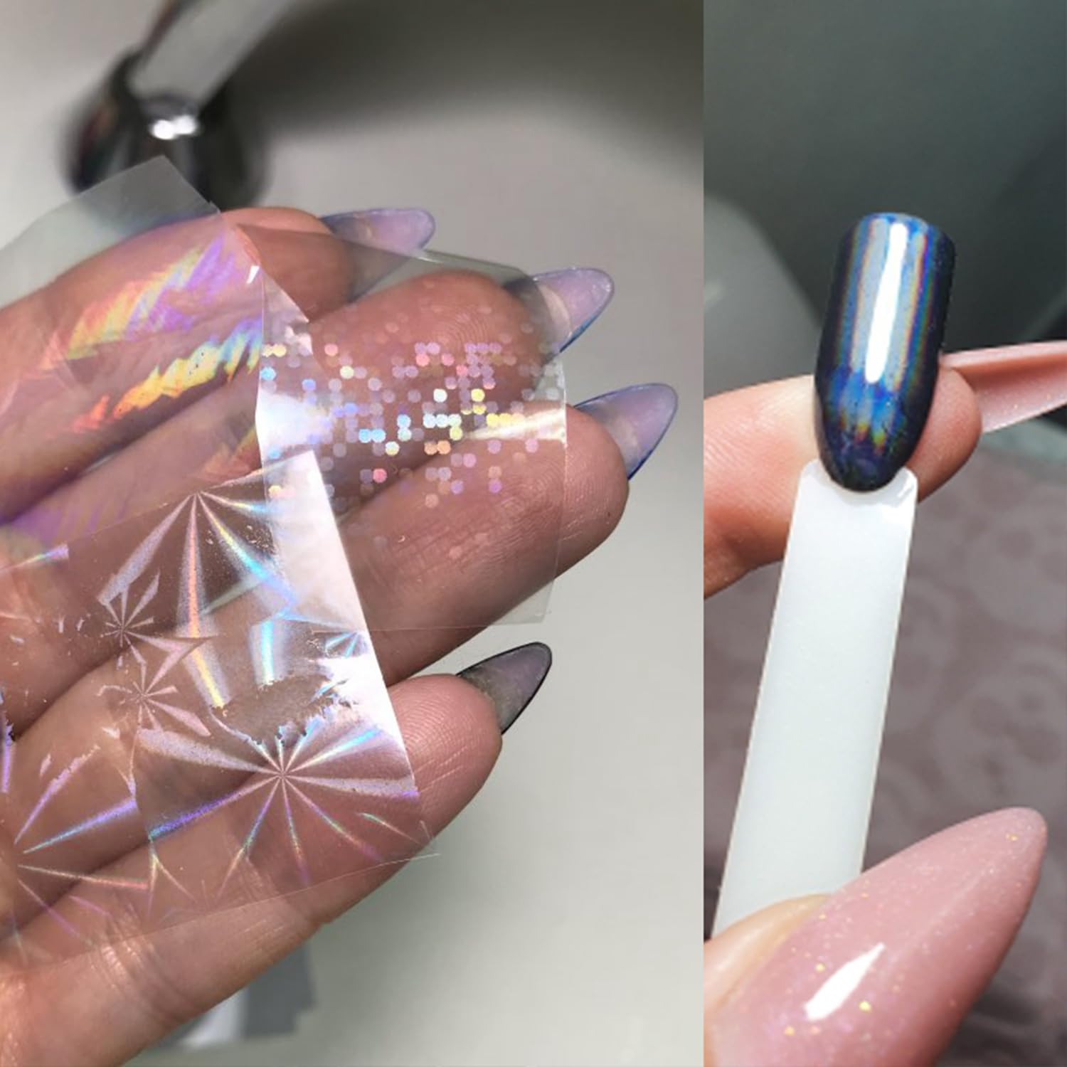 SILPECWEE Aurora transparent design foil blends with any base color