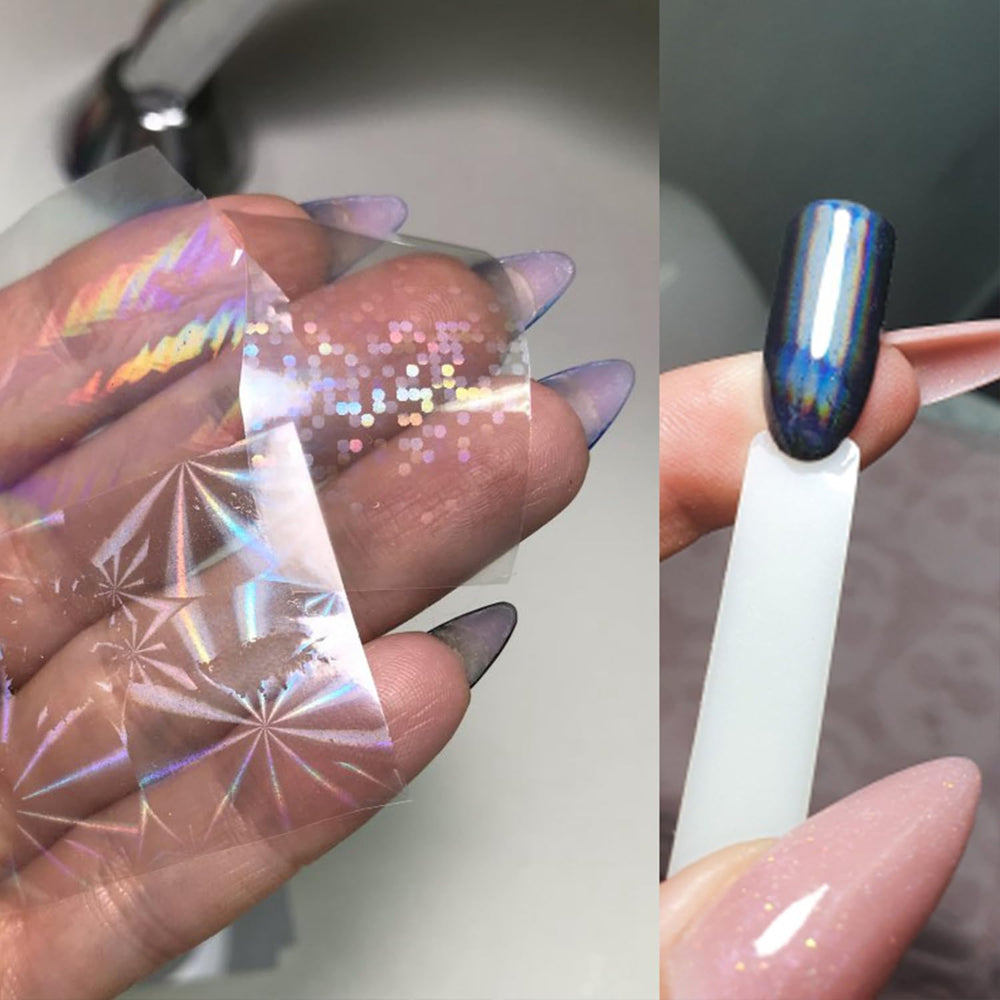 SILPECWEE Aurora transparent design foil blends with any base color