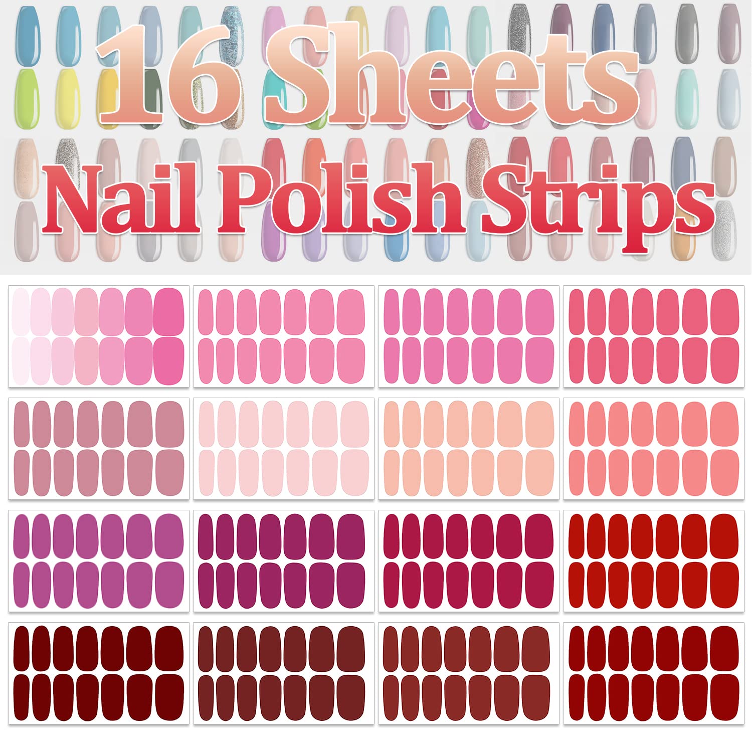 Elegant gradient designs from SILPECWEE nail wraps for versatile manicures.