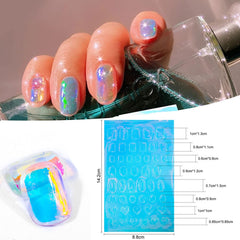 SILPECWEE oval foil designs create smooth, chic nail art options.