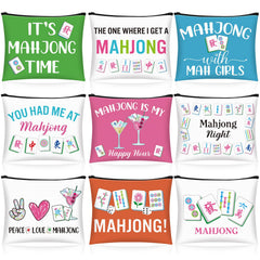 SilTriangle Mahjong cosmetic bag style 1, compact travel-friendly makeup pouch for daily use.