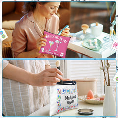 SilTriangle Mahjong cosmetic bag style 4, macaron color palette adds a playful touch.